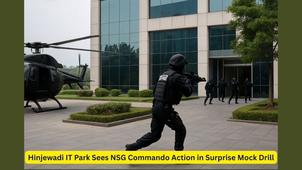 Hinjewadi NSG Commando Helicopter Drill Surprises IT Employees  Hinjawadi