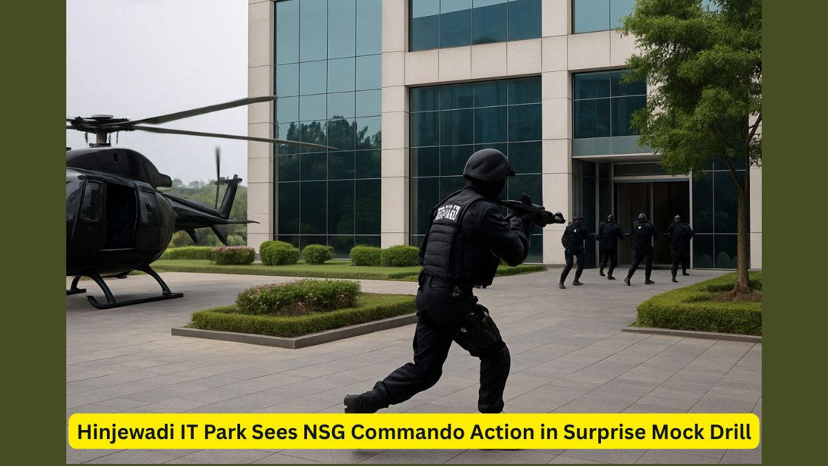 Hinjewadi NSG Commando Helicopter Drill Surprises IT Employees Hinjawadi